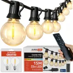 V&auml;lisvalgustuse LED-kuuskede sari, 15 m, 25x G40 lambiga, 2 kingitust