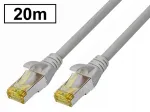 V&otilde;rgukaabel Cat.6A, varjestatud, RJ45-RJ45, 20 m, hall, AWG26, vask