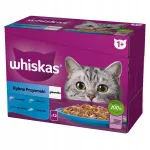 WHISKAS m&auml;rg kassitoit kalaga želees, 12 x 85 g