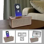 Puidust retro Bluetooth raadio, FM, microSD, AUX, 8 W