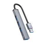 ORICO AH-A13 USB jagaja, 4 pesa, USB-A 3.0/2.0, hall, alumiinium