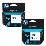 HP 303 must ja v&auml;rviline tindikassetikomplekt (T6N01AE, T6N02AE)