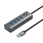 USB jagaja ORICO, 4&times; USB-A, 5 Gb/s, hall, alumiinium