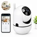 Siseruumide WiFi-kaamera, 1080P, p&ouml;&ouml;ratava peaga ja liikumistuvastusega, pidev salvestus