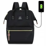 Naisten Himawari 9001 seljakott 15,6" s&uuml;learvutile, USB-pesaga, must