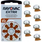 Kuuldeaparaadi patareid RAYOVAC 312 PR41, 1,45V, 8 tk