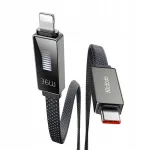 USB-C Lightning-kaabel MCDODO, 1.2 m, 36W, LED-iga, must, nailonist