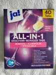N&otilde;udepesutabletid JA! All-in-1, 40 tk, 850 g, Saksamaa