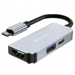 Techsuit TurboChargeX 3 in 1 laadimiskaabel (H4), Type-C to Type-C, USB