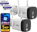 Valvekaamera Dahua 5MPx WiFi, 2x IPC-HFW1539DTK1-SAW-IL, mikrofon ja 64GB m&auml;lu
