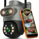 V&auml;lise WiFi IP-kaamera 12MP, mikrofoniga, p&ouml;&ouml;ratav, UHD, AI funktsioonid