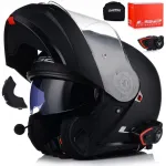 Mootorratturi kiiver LS2 FF908 Jaw, matt must, VITO Bluetooth interkomiga