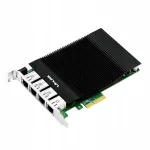 PCIe x4 nelja pordiga PoE Gigabit videosalvestuskaart, 4x 1GbE, PTP IEEE1588