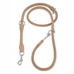 Nahast jalutusrihm koertele, 200 cm, 13 mm, heledas liivakarva