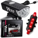 Jalgratta laternate komplekt VEZO 2x LED, USB, ees ja taga