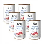 BRIT MONO PROTEIN koerakonservid lambalihaga ja riisiga, 6 x 400 g