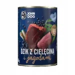 Koerakonservid JOHN DOG BERRY PUPPY metssiga, vasikaliha ja marjadega, 400 g