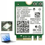 Traadita v&otilde;rgukaart s&uuml;learvutile WiFi 6E AX210, Bluetooth 5.3, 5374 Mbps, M.2S