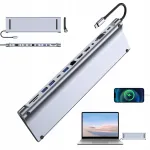 12-inimese USB-C &uuml;hendusjaam, 3 HDMI 4K, USB 3.0, SD/TF pesad