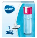 Veepudel Brita S1184, punane, filtriga, 600 ml, BPA-vaba, pestav