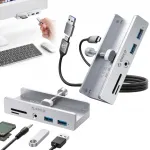 USB-C jagaja lauaklambriga ORICO, USB-A, SD, TF, heli portidega