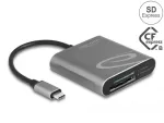 USB Type-C SD Express ja CFexpress kaardilugeja Delock 91000