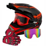 Krossikiiver prillide ja kinnastega enduro, ATV-dele, BMX, MTB, rollereile