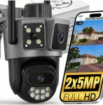 V&auml;liskaamera WiFi-ga, p&ouml;&ouml;rlev, 2x5MP, 6x suum, IR LED, 5GHz
