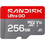 SanDisk ULTRA GO microSDHC 256GB UHS-I 190MB/s Class 10 U1 V10 A1 m&auml;lukaart