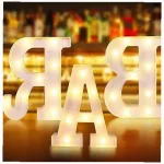 LED neoon t&auml;hed "BAR", 3 tk, dekoratsiooniks