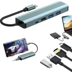 USB-C 5-in-1 adapter: USB 3.0/2.0, PD 100W, HDMI 4K