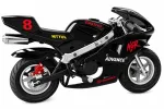 Laste mini mootorratas Mini Chaser, 49cc, must