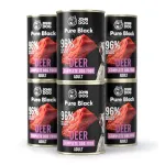 John Dog Pure Black koerakonservid p&otilde;dralihaga, 6 x 400 g