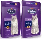 Kuivtoit kassidele Butcher's Indoor linnulihaga, 2 x 800 g