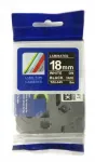 Liimpael Brother TZ-345 / TZe-345, 18 mm, must tr&uuml;kk valgel taustal