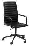 Must kunstnahast kontoritool Winslow Black SWIVEL