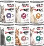 John Dog m&auml;rg kassitoit MIX komplekt, 6 x 400 g