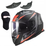 Motomatkuri kiiver LS2 FF800 STORM II RACER, matt titaan ja oranž, suurus L