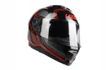 LAZER RAFALE DARKSIDE mootorratturi kiiver, must/punane, suurus S