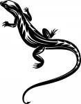 Auto kleebis LIZARD TRIBAL taustata, 15 x 11,8 cm