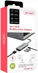 USB-C jaotur HDMI, USB 3.0, USB 2.0 ja PD-ga, VEN-DENS