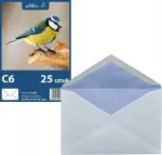 Valged b&uuml;roo C6 &uuml;mbrikud, 25 tk, A&G
