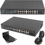 LANBERG l&uuml;liti, 16x 100Mb PoE+/2x Combo, 150W, mittejuhitav