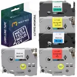 V&auml;rvilised 18 mm ribad Brother P-Touch Tze 241/441/541/641/741, 5 tk