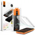 Karedast klaasist kaitsekile iPhone 17 Pro / 17 / 16 Pro, Spigen EZ Fit Pro (AC), paigaldusabivahendiga