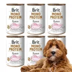 BRIT MONO Protein Rabbit m&auml;rgkoeratoit, 6x400 g, allergilistele koertele