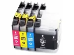 Brother DCP-J105 / DCP-J100 tindikassetid LC525XL / LC529XL, 4 tk