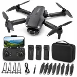 PRO 4K HD WiFi FPV kokkupandav droon, 2 kaamerat, 3 akut, kohver, kuni 45 min