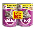Whiskas m&auml;rgtoit kassidele kanaliha kastmes, 2 x 400 g konserv