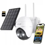 V&auml;litingimuste p&auml;ikeseenergia IP WiFi turvakaamera, p&ouml;&ouml;ratav, 2K 5MPX PTZ